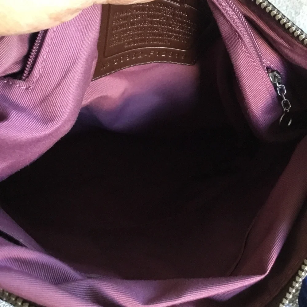 Coach Dark Brown Pebbled Leather Messenger Bag